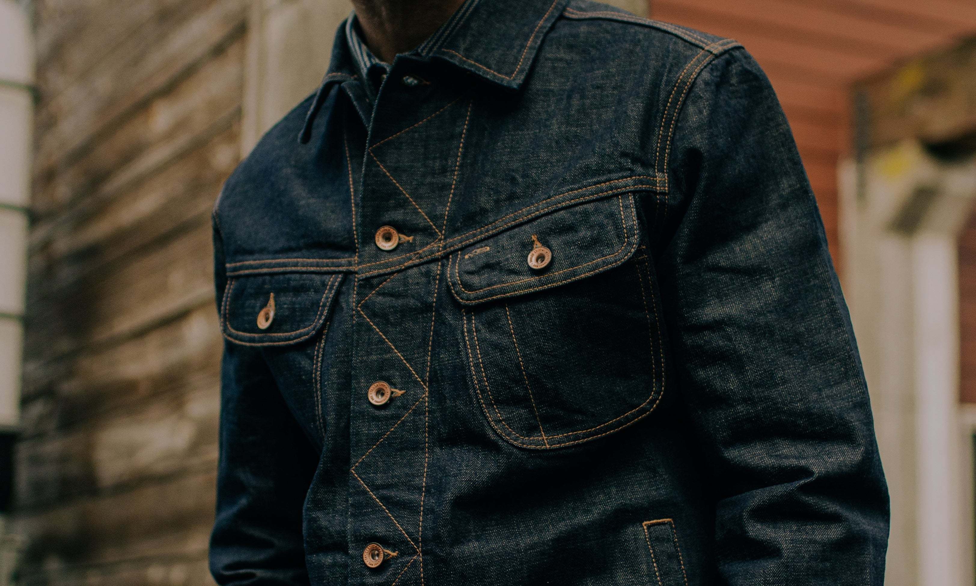 Flap Trucker Jacket _ Stony Brown 8on8 Trucker Jacket | Premium 