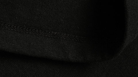 Close up of The Heavy Bag Tee in Black