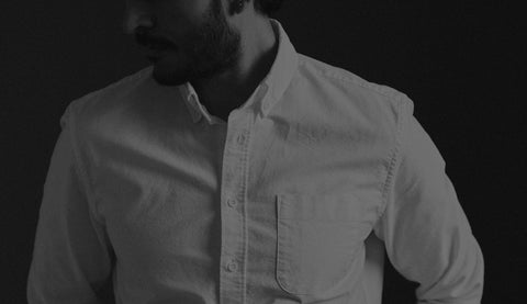 Model wearing The Jack Oxford Shirt in White 