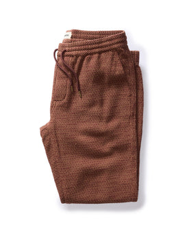 The Apres Pant in Black Cherry Sashiko: Featured Image, Bottoms by Taylor Stitch