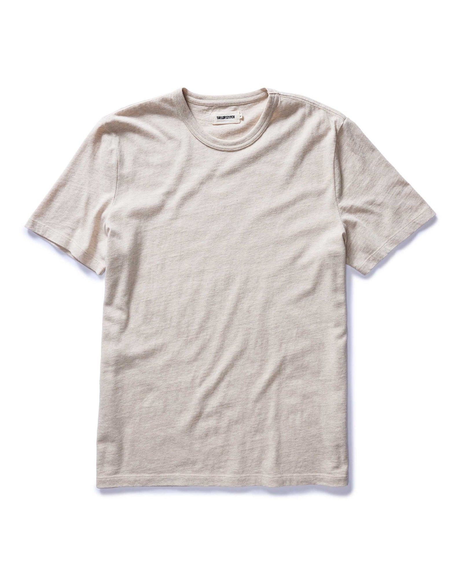The Organic Cotton Tee in Heather Oat | Taylor Stitch
