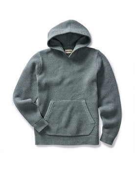 The Crawford Sweater Hoodie in Deep Sea Twist: Featured Image, Knits by Taylor Stitch