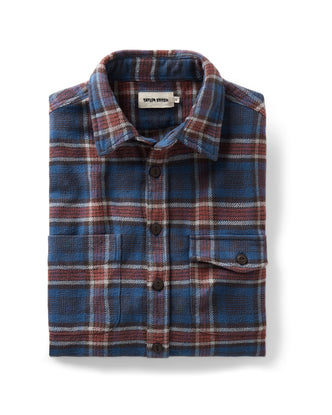 folded flatlay of The Crater Shirt in Headland Plaid