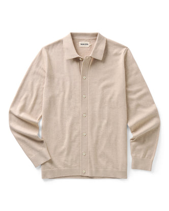 flatlay of The Nichols Polo in Sable Cotton Cashmere