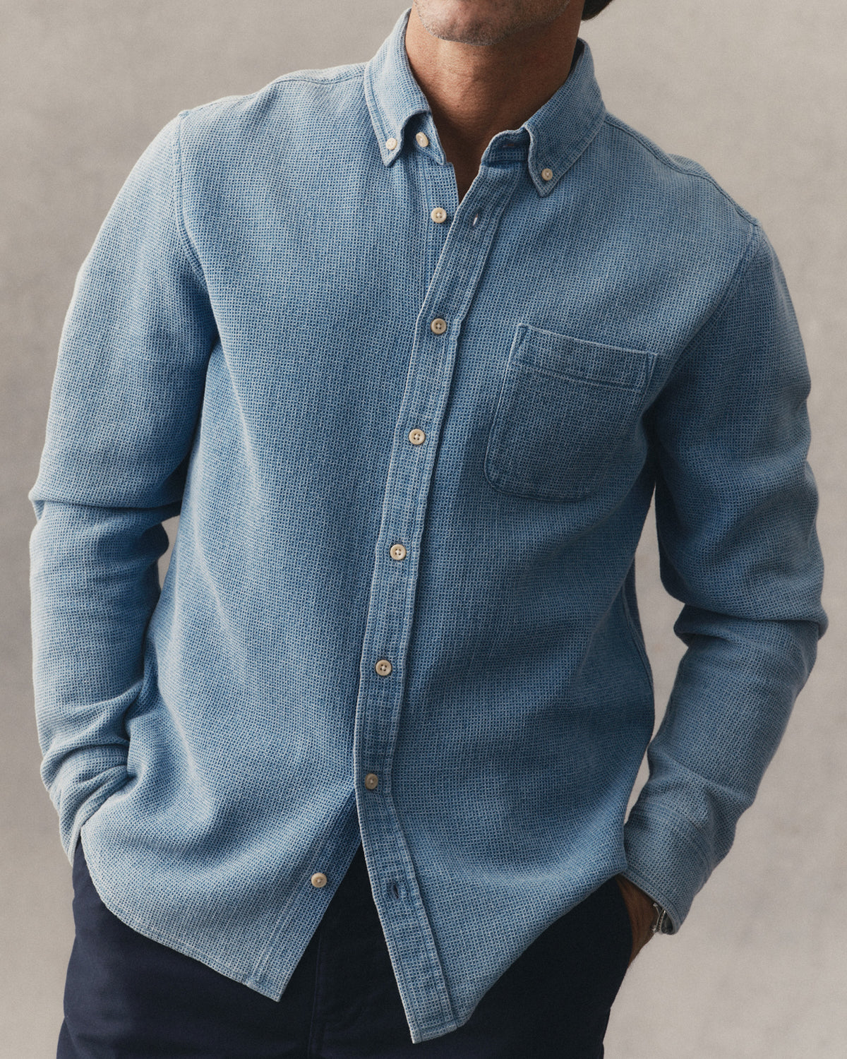 The Jack in Washed Indigo Waffle | Taylor Stitch