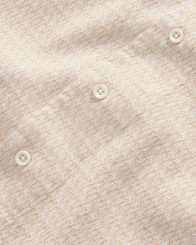 material shot of the natural buttons on The Conrad in Sand Jacquard, Wovens by Taylor Stitch