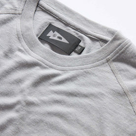 material shot of the collar on The Merino Base Layer Tee in Sharkskin