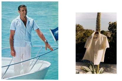 editorial images of camp collar shirting for Icon-Inspired Styling
