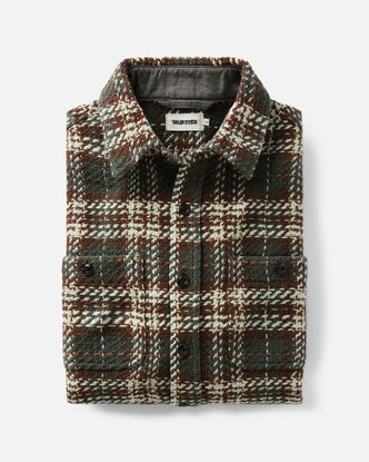 folded flatlay of The Cutter Overshirt in Buzzard Check