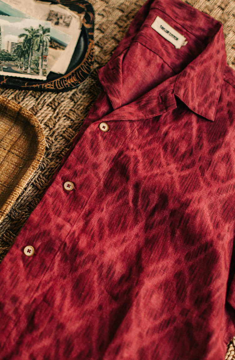 Editorial Panel: The Havana in Wine Ikat, Wovens by Taylor Stitch