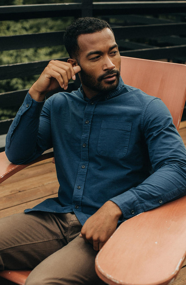Editorial Panel: The Jack in Prussian Blue Oxford, Wovens by Taylor Stitch