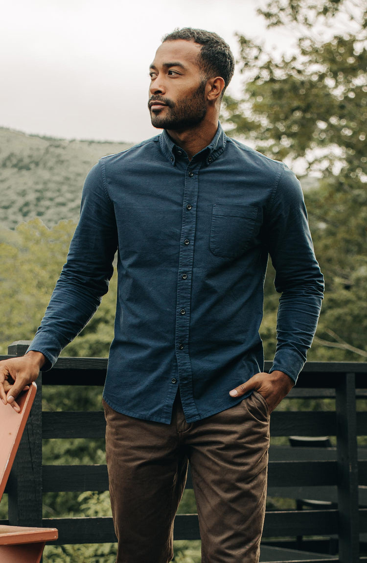 Editorial Panel: The Jack in Prussian Blue Oxford, Wovens by Taylor Stitch