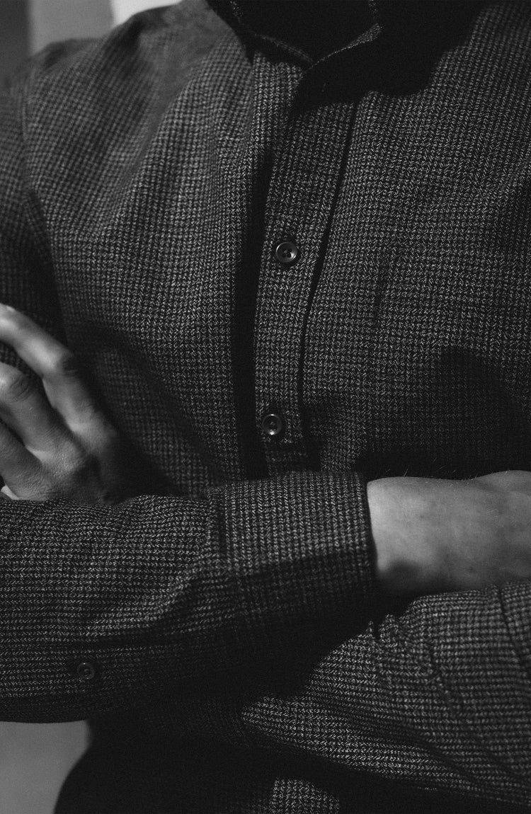 Editorial Panel: The Jack in Coal Jaspe Check Oxford, Wovens by Taylor Stitch