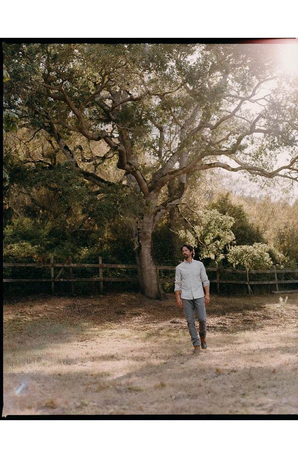 Editorial Panel: The Jack in Coal Jaspe University Stripe Oxford, Wovens by Taylor Stitch