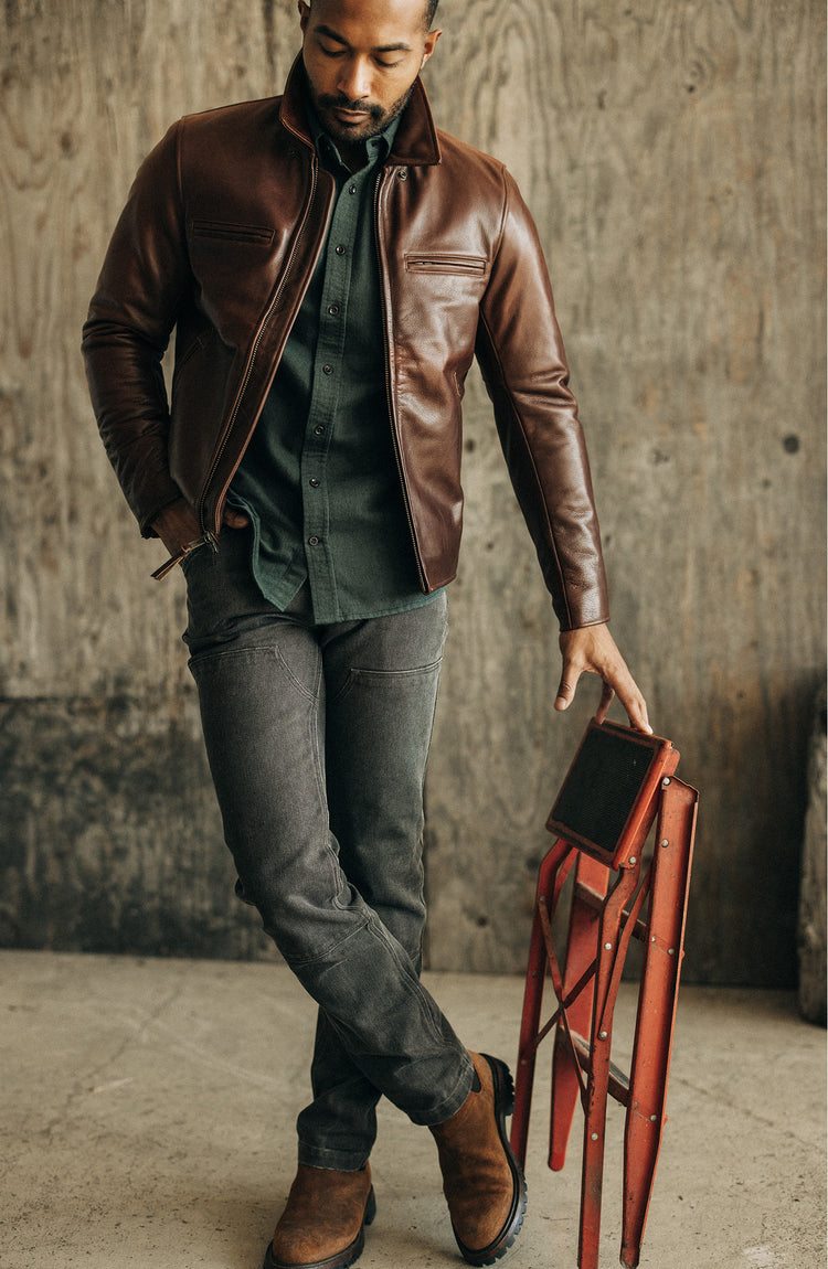 Editorial Panel: The Moto Jacket in Espresso Steerhide, Outerwear by Taylor Stitch