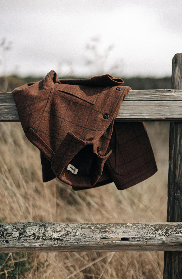 Editorial Panel: The Ojai Jacket in Ginger Check Wool, Outerwear by Taylor Stitch