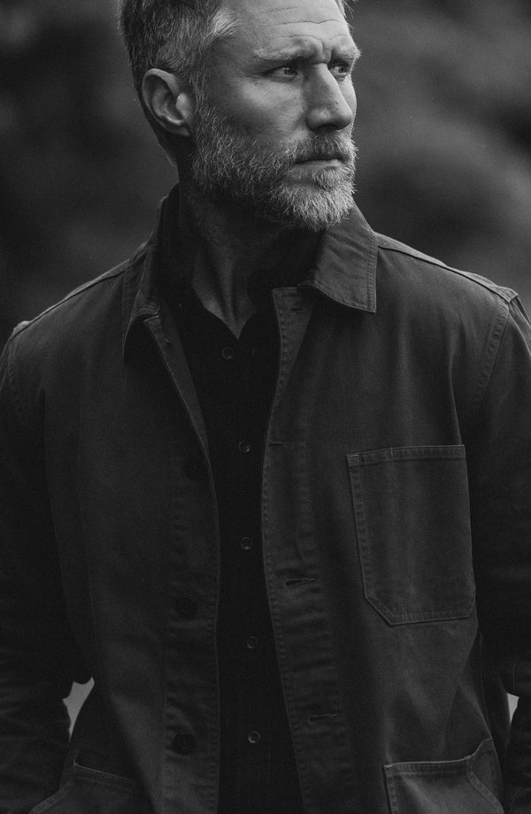 The Ojai Jacket in Organic Charcoal Foundation Twill