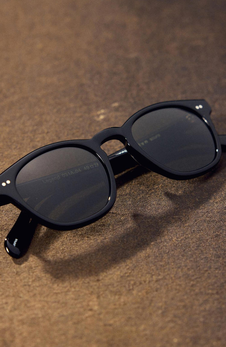 The Allyn Scura Legend sunglasses in black, Crystal and Demi Amber