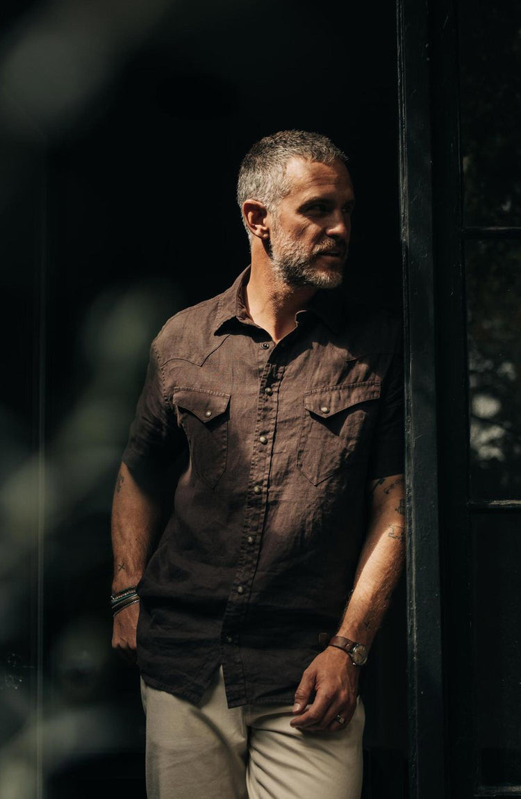 Model in the Short Sleeve Western in Morita