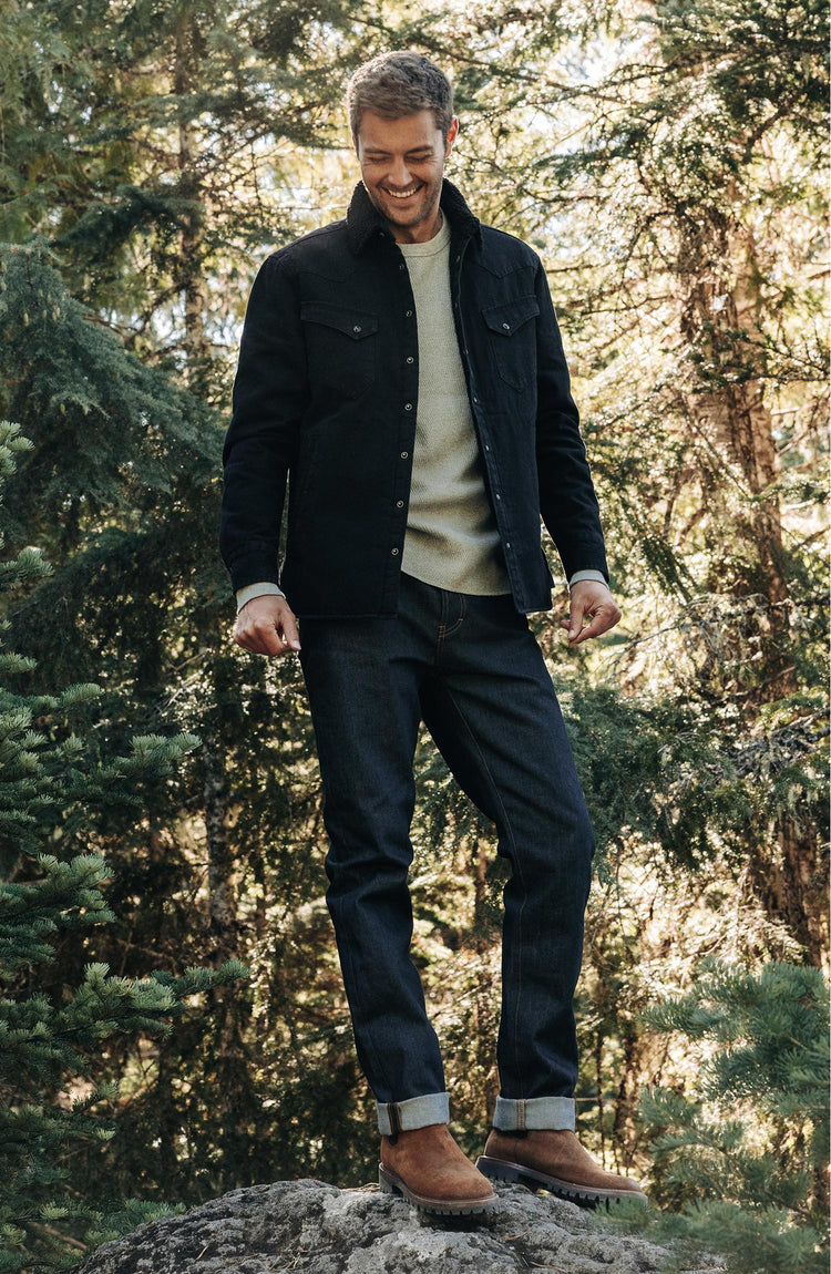 Editorial Panel: The Western Shirt Jacket in Washed Coal, Wovens by Taylor Stitch