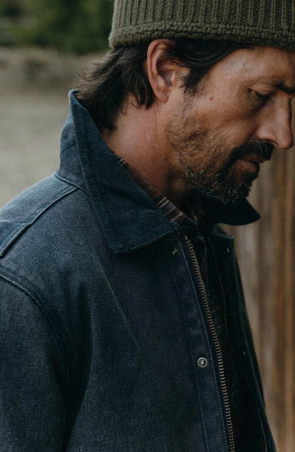The Workhorse Jacket in Navy Chipped Canvas