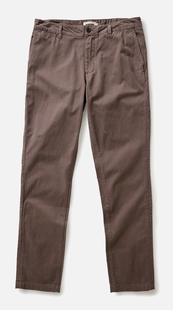 Flatlay photo of The Slim Foundation Pant in Organic Espresso