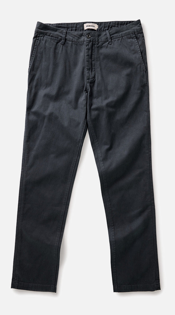 Flatlay photo of The Slim Foundation Pant in Organic Navy