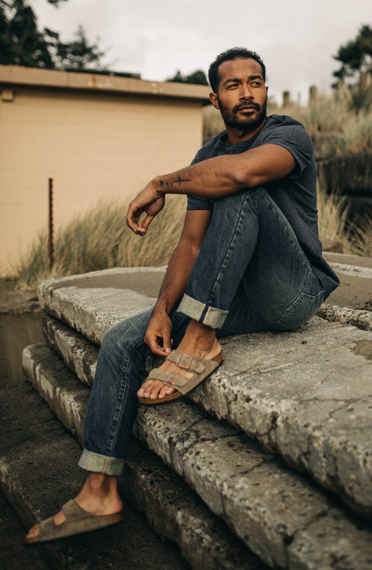Editorial Panel: The Short Sleeve Heavy Bag Henley in Dark Navy, Knits by Taylor Stitch