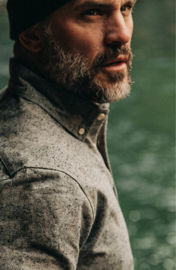 our fit model wearing the jack, cropped shot