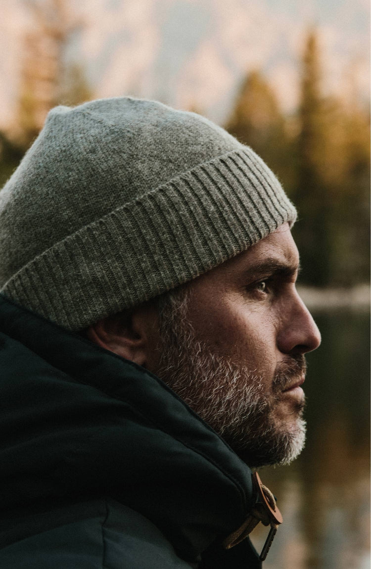 our guy in the mountains wearing the lodge—out in montana