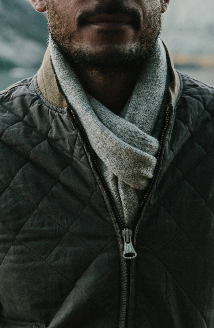 our guy in the mountains wearing the lodge—out in montana