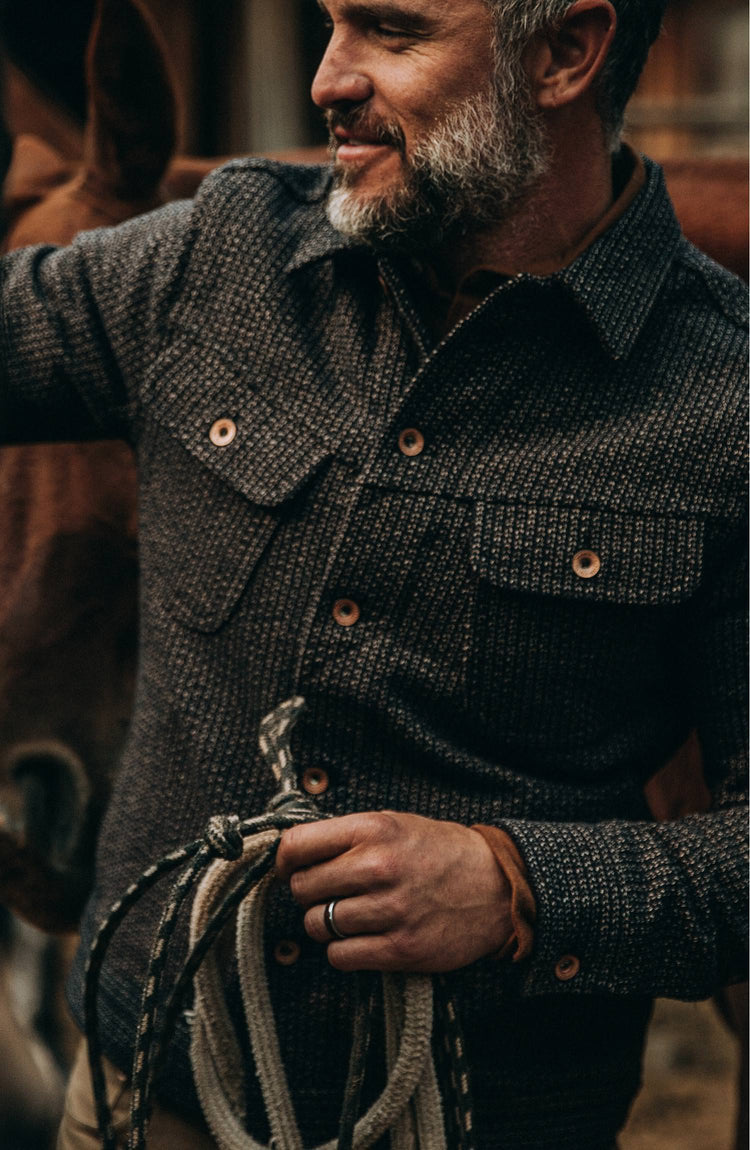 our fit model wearing the long haul outdoors