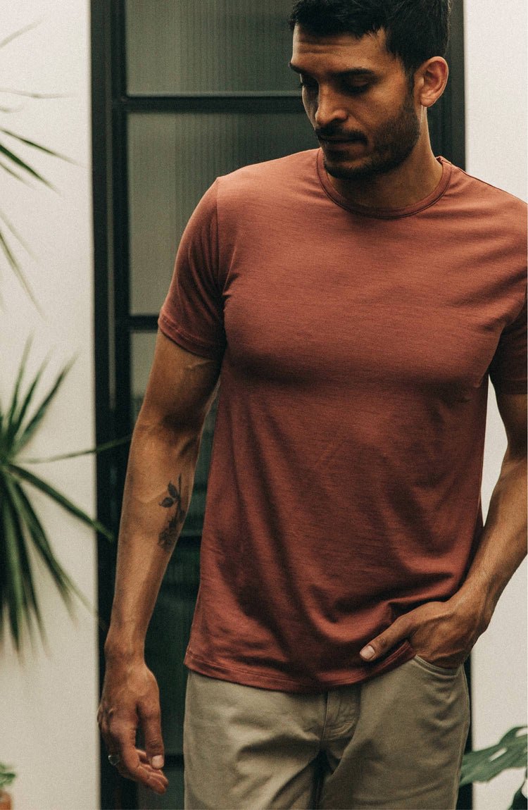 our guy rocking the merino tee in mexico
