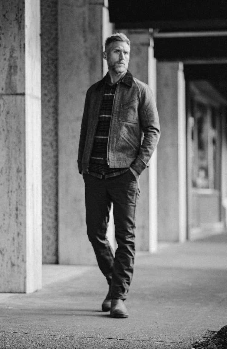 Editorial Panel: The Morse Pant in Dark Charcoal Slub, Bottoms by Taylor Stitch
