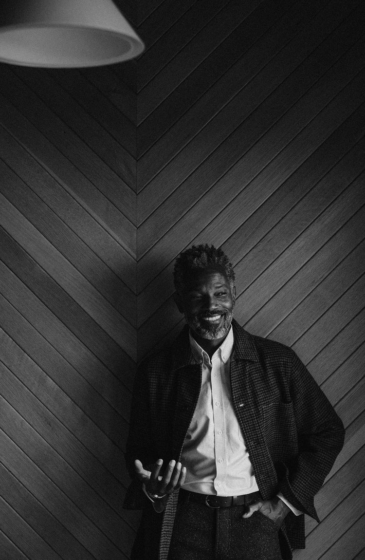 Editorial Panel: The Ojai Jacket in Ash Guncheck Wool, Outerwear by Taylor Stitch