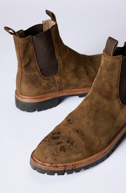 The Ranch boots in Golden Brown Waxed Suede