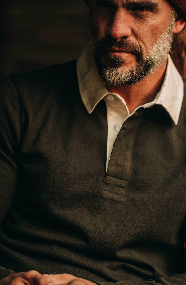 splite image featuring the rugby shirt, two images