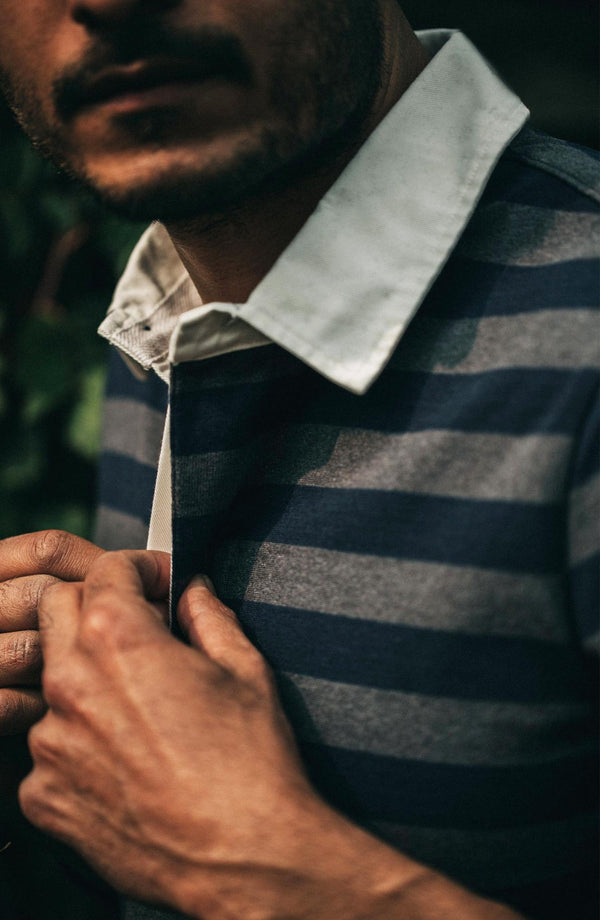 splite image featuring the rugby shirt, two images