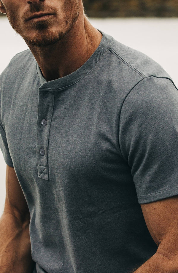 our guy rocking the henley in maine, cropped shot with text on the right