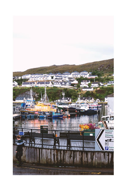 Boats in a port in the Scottish Highlands.