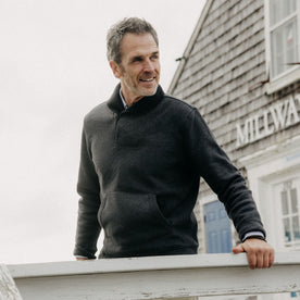 The Horizon Shawl Pullover in Coal Heather - featured image