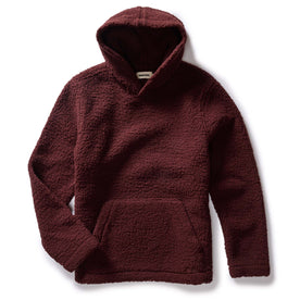 The Nomad Hoodie in Burgundy Sherpa - featured image