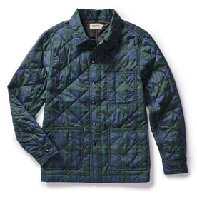 flatlay of The Ojai Jacket in Blackwatch Plaid Diamond Quilt