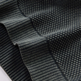 material shot of the ribbed hem on The Crawford Crew Sweater in Washed Asphalt