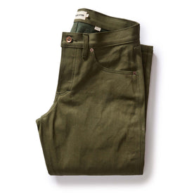 The Democratic Jean in Olive Nihon Menpu Selvage - featured image