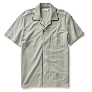 The Harwich Shirt in Surf Green Tipped Pique