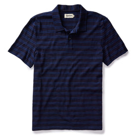 The Organic Cotton Polo in Rinsed Indigo Stripe - featured image