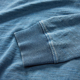 material shot of the cuffs on The Organic Cotton Henley in Washed Indigo