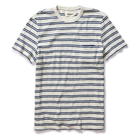 The Organic Cotton Tee in Washed Indigo Stripe - featured image