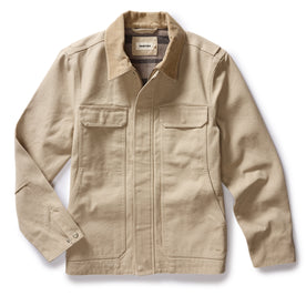 The Workhorse Utility Jacket in Light Khaki Chipped Canvas - featured image
